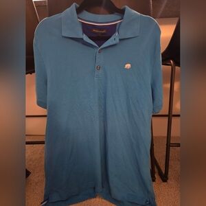 Mens Banana Republic Blue Polo Shirt with Logo